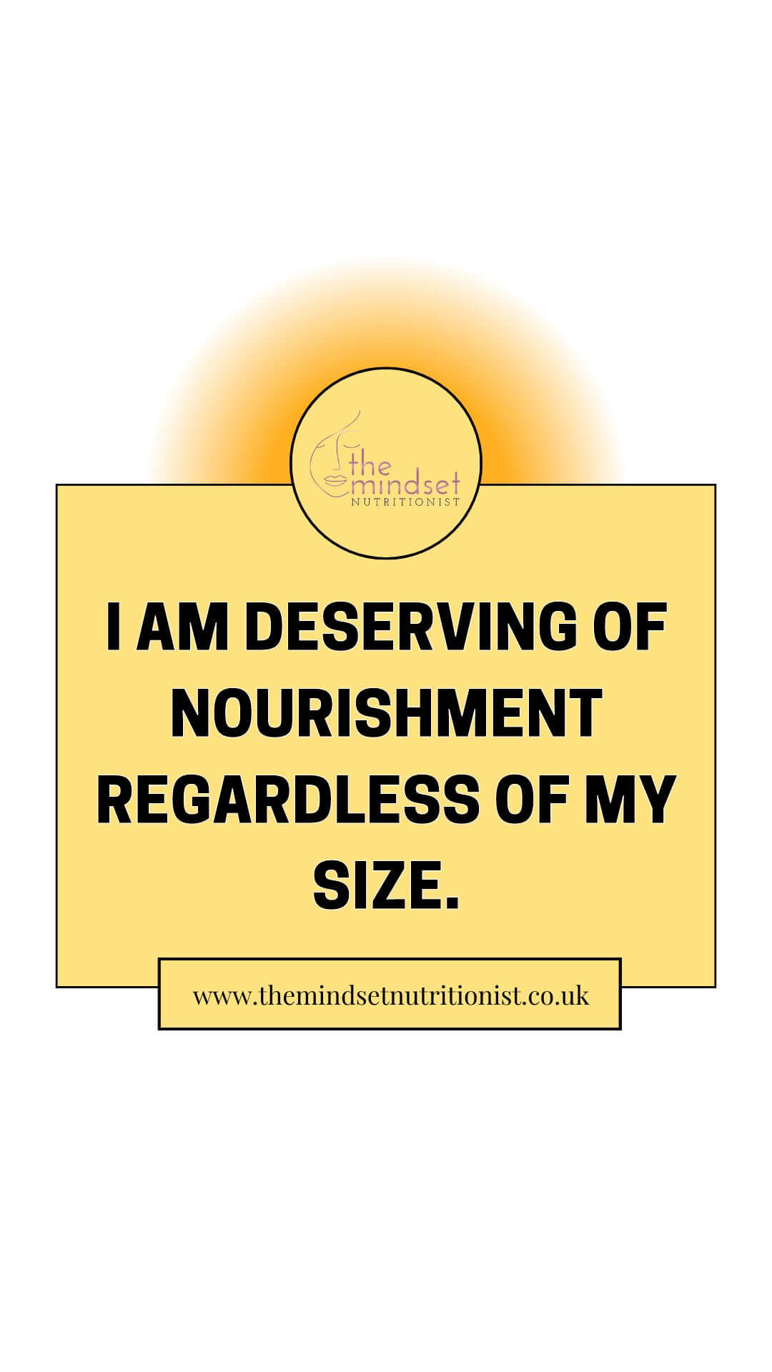 Nourishment intuitive eating affirmation